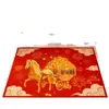 Felpudo de Entrada Año del Caballo, Raspa-Suciedad para Entrada, Felpudo de Terciopelo de Cristal Resistente al Desgaste, Resistente a Manchas, Fácil de Limpiar, Felpudo Antideslizante