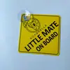 Pegatina de Coche con Ventosa Personalizada de Fábrica 'Bebé a Bordo' Tarjeta de Advertencia Amarilla de Exportación Impresión de Coche