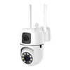 Cámara WiFi Inalámbrica Transfronteriza Monitoreo Inteligente Cámara con Soporte Binocular Intercomunicador Remoto por Teléfono Móvil de 360 Grados