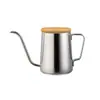 Cafetera de Mano con Orejas Colgantes, Boca Puntiaguda, Olla de Boca Fina, Olla de Boca Larga, Tetera de Acero Inoxidable Tipo Goteo, Cafetera Doméstica