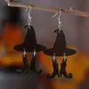 Halloween Transfronteiriço Chapéu de Bruxa Gótico Botas Pingente Brincos Joia de Orelha Acrílica Presente de Halloween