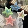 Horquilla de estrella de cinco puntas con ácido acético y color dopamina de estilo coreano, adorable y bonita pinza de agarre con forma de tiburón, accesorios para el cabello para niñas.
