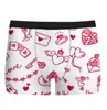 Roupa Íntima 3D com Estampa Digital para o Dia dos Namorados Transfronteiriça Novo Produto Presente de Ano Novo Dia dos Namorados Roupa Íntima Masculina Boxer Briefs Fábrica