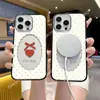 Funda de Teléfono Simple Estilo Ins con Corazones y Lunares para iPhone 17 Acrílico Transparente 16 Apple 15 Funda Magnética Magsafe