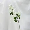 Bougainvillea de Rama Grande Simulada Ramo Artificial de Seda Falsa Flores de Boda Adornos Terminados para Decoración de Sala de Estar Flores de Plástico Florales