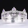Festa de Coroação Europeia e Americana Transfronteiriça Coroa Barroca Redonda Coroa de Noiva Liga de Liga Estilo Palácio Retrô Tiara
