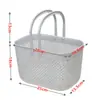 Cesta de Baño Estilo Japonés Cesta Portátil Cesta para Bañarse y Lavar Cesta de Almacenamiento Estilo Nórdico Cesta de Baño para Baño Cesta de Almacenamiento de Plástico