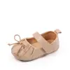 Zapatos de Princesa de Cuero Plisado, Zapatos de Bebé Transpirables, Zapatos de Bebé Cómodos Antideslizantes, Zapatos para Niños Pequeños de 0 a 1 Año