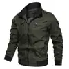 Jaqueta Masculina de Algodão Lavado Estilo Novo para Comércio Exterior Aliexpress Transfronteiriço, Jaqueta Top Masculina Jovem com Gola Alta