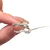 Anillo abierto de circón con forma de serpiente personalizado para mujer, diseño de nicho, sensación avanzada, anillo único para dedo, estilo frío, anillo combinable.