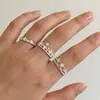 Anel Cruz Dourado Vintage Estilo Francês para Café para Mulheres, Design de Nicho com Sensação de Luxo, Anel Aberto Ajustável, Joia de Combinação Empilhável