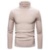 26 Moda Otoñal Europea y Americana Nueva para Hombre Camiseta Base de Alta Elasticidad Amazon Suéter de Punto Cuello Alto Suéter de Color Sólido