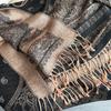 2024 Nuevo Hilo de Mecha Estampado de Anacardo Bufanda de Cachemira Doble Cara Otoño e Invierno Chal Cálido de Alto Nivel Invierno