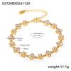 Omega Acero Inoxidable Geométrico Ultra Flash Zirconia Pulsera Edición Alta Texturizado Incrustado a Mano Lujo Color-duradero Joyería Combinación