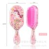 Peine Transparente de Dibujos Animados Lindo Unicornio Peine para el Cabello de Niños Peine Anti-Nudos Peine Masajeador con Cojín de Aire