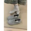 Todo Incluido Plus Terciopelo Cálido Invierno Nuevos Zapatos Birkenstock para Mujer Retro Slip-On Simples y Versátiles Zapatos de Algodón