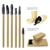 Explosões transfronteiriças descartáveis pincel de máscara de cílios com cabo de bambu haste de bambu cílios postiços pincel de lábios pincel de lábios pincel de delineador pincel de sombra