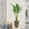 Plantas Verdes Simuladas Planta Tropical Maceta Pegatinas de Pared Decoración de Entrada de Sala de Estar Papel Tapiz de PVC Pegatinas Autoadhesivas para Dormitorio