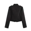 Ins estilo europeo y americano transfronterizo 2026 nueva moda elegante ropa de mujer al por mayor versátil con botones patchwork chaqueta corta abrigo