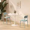 Mesa Redonda Blanca Nórdica, Estilo Tulipán, Mesa de Café Casual Estilo Ins, Mesa Redonda Minimalista para Reuniones, Mesa y Sillas para Té con Leche, Mesa de Comedor