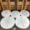 5 Moldes de Silicone com Formato de Floco de Neve Diferentes Feitos à Mão Dobra Açúcar Molde para Bolo de Sorvete Ferramenta Dobra Açúcar Molde para Bolo