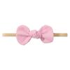 Venta caliente transfronteriza, banda para el cabello elástica para niños con lazo de color sólido y tela estampada, linda joyería para bebés 4766