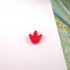[Rosa Camelia] Material Rojo con Perlas Accesorios Cadena para Teléfono Móvil DIY Dulces Accesorios de Perlas Sueltas Joyería Hecha a Mano