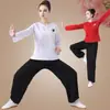 Traje de Tai Chi Primavera e Outono Novo Estilo Chinês Conjunto Rima Antiga China Meia-Idade e Idosos Roupas de Prática de Dança de Verão Algodão Puro