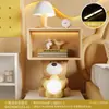 Decorações Criativas e Fofas para Quarto e Quarto de Crianças, Presentes de Inauguração de Casa, Artesanato em Resina, Enfeites de Chão, Urso Mesa de Cabeceira