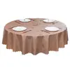 Toalha de Mesa Grossa de PVC Transfronteiriça, Impermeável, à Prova de Óleo, Resistente a Arranhões, Não Precisa Lavar, Adequada para Hotel, Restaurante, Banquete e Mesa de Jantar, Universal para Mesas Redondas