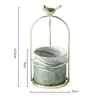 Vaso Pequeno Portátil Nórdico Ins Vasos Criativos de Ferro para Flores Secas Ornamentos de Vasos de Cerâmica com Laço para Suculentas