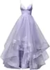 Vestido de noche largo para mujer, de comercio exterior, escote en V profundo con tirantes, falda abullonada, ceñido a la cintura, color liso, bajo irregular, suministro para estación internacional