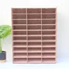Estantería de escritorio de varios niveles con 30 compartimentos para papel A5, estantería para oficina y estudiantes, marco de madera, estante de almacenamiento de madera, caja de almacenamiento