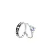 Anillo de pareja de princesa caballero, un par de anillos de plata esterlina, regalo Qixi, diseño de nicho, personalidad de moda simple y original
