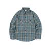 North Boundary Roupa Masculina Estilo Americano Marca Tendência Outono 2025 Nova Camisa de Flanela Escovada Xadrez Masculina Jaqueta para Casal