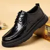 Zapatos de Piel Genuina para Hombre Nuevos Transpirables Formales de Negocios Casuales Antideslizantes Suela Gruesa Piel Suave Zapatos Cómodos Hombre