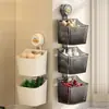 Caja de Almacenamiento de Cebolla, Jengibre y Ajo con Ventosa Cocina Estante de Pared Cesta de Almacenamiento de Condimentos de Jengibre y Ajo Cesta Colgante sin Perforaciones