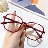 S9037 Estilo Harajuku Montura TR90 extragrande TikTok hombres y mujeres Gafas lisas decorativas para fotos de calle Gafas para teléfono móvil