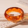Pulsera Geométrica Rayada de Círculo Halo de Acrílico Vintage Moda de Nicho Elegante Joyería de Gama Alta para Mujeres