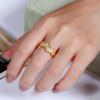 Anillo Irregular Geométrico de Moda con Circonita Incrustada para Mujer, Nuevo Anillo de Dedo Índice Abierto Retro Hip Hop de Moda
