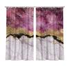 Cortinas de Balcón Negras Abstractas Moradas de Mármol Artificial con Estampado Dorado, Envío Directo Disponible, Envíenos Su Propio Diseño
