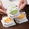 Caja de Empaque para Pasteles Snow Mei Niang Caja de Empaque para Pasteles de Yema de Huevo Única Caja Transparente a Prueba de Aceite con Base Independiente Caja para Pasteles Horneado en Casa