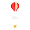 Adornos colgantes tridimensionales para fiestas de cumpleaños y vacaciones de jardín de infantes, globos aerostáticos de amor, colgantes de nubes.