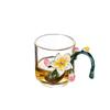 Novo Conjunto de Chá Kung Fu Criativo Esmalte Flor de Damasco Copo Reto Pequena Xícara de Chá Casa Negócios Bule Separação Chá Água
