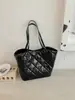 Bolso de Mano Retro de Cuero Encerado Transfronterizo para Mujer Nueva Moda Cuadrícula de Diamantes Bolso de Hombro Único para el Trabajo Gran Capacidad Versátil Bolso de Axila
