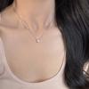 Collar de Diamantes Moissanita Mismo Estilo que Zhao Lusi para Mujer, Cadena para Clavícula, Lujo Ligero, Nicho, Gama Alta, Joyería para el Cuello que No se Desvanece