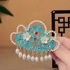 Pasador de Borla de Flor Perla Nube Estilo Chino para Mujeres, Pin de Pato Estilo Antiguo Hanfu, Accesorio para el Cabello Estilo Nacional
