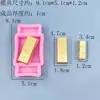 Molde de Silicone Barra de Ouro, Fácil de Desenformar, DIY de Grau Alimentício para Decoração de Fondant e Chocolate, Molde Resistente a Altas Temperaturas