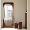 Espejo de Cuerpo Entero de Estilo Medieval para Dormitorio Uso Doméstico, Espejo Decorativo Irregular para Vestir, Espejo de Vestidor para Tienda de Ropa