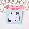 Lindas notas adhesivas con forma de gato de alto valor estético, estilo caricatura ins, adhesivas, adecuadas para agendas de estudiantes, notas de recordatorio y mensajes reutilizables